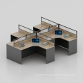 Office Furniture 4 Pack L Shaped Workstation Collaborative Teamwork Customer Service Call Center